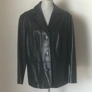 Women’s Plus Size 18W Black Leather Jacket
